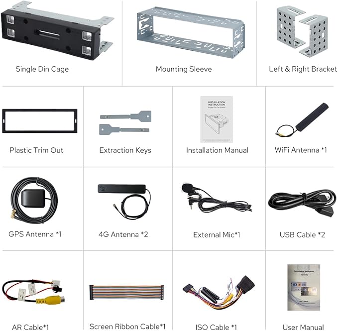 Joying Single Din Touchscreen Radio 10.1 Inch Car Stereo