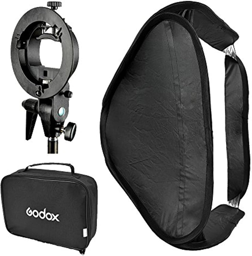 GODOX Softbox with S Type Bracket Bowens S Mount Holder Foldable Mini