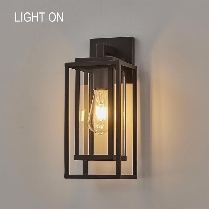 14" Outdoor Wall Light Fixtures Waterproofed Exterior Lantern W/Sturdy (...