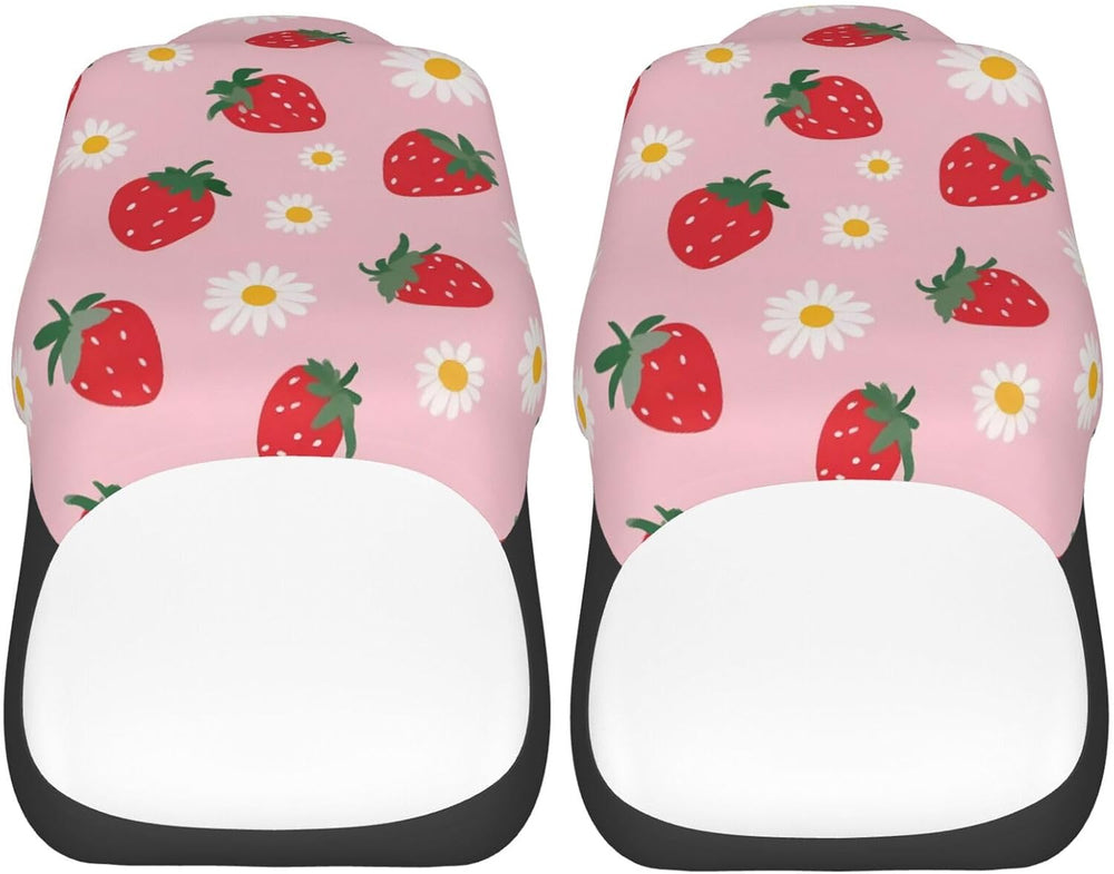 Delerain Car Seat Covers Set 2Pcs, Strawberry Flowers Universal Front Car Sea...