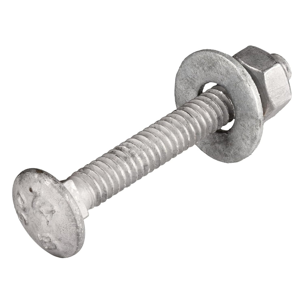 5/16" x 2-1/2" (50 Pack) Galvanized Carriage Bolt Kit Grade 307A In...