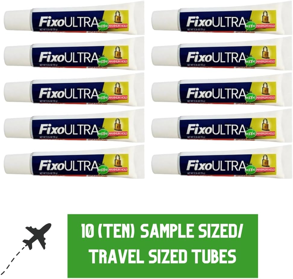 Spark Fixo Travel Sized/Pocket Sized Maximum Hold Denture Adhesive Cream Tube...