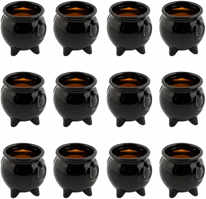 Fun Express Halloween Mini Cauldron Tea Light Votive Candle Holders, 12pc