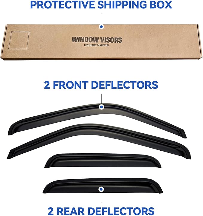 Window Visors Rain Guards for 1999-2006 Chevy Silverado/GMC Sierra 1500/2500/
