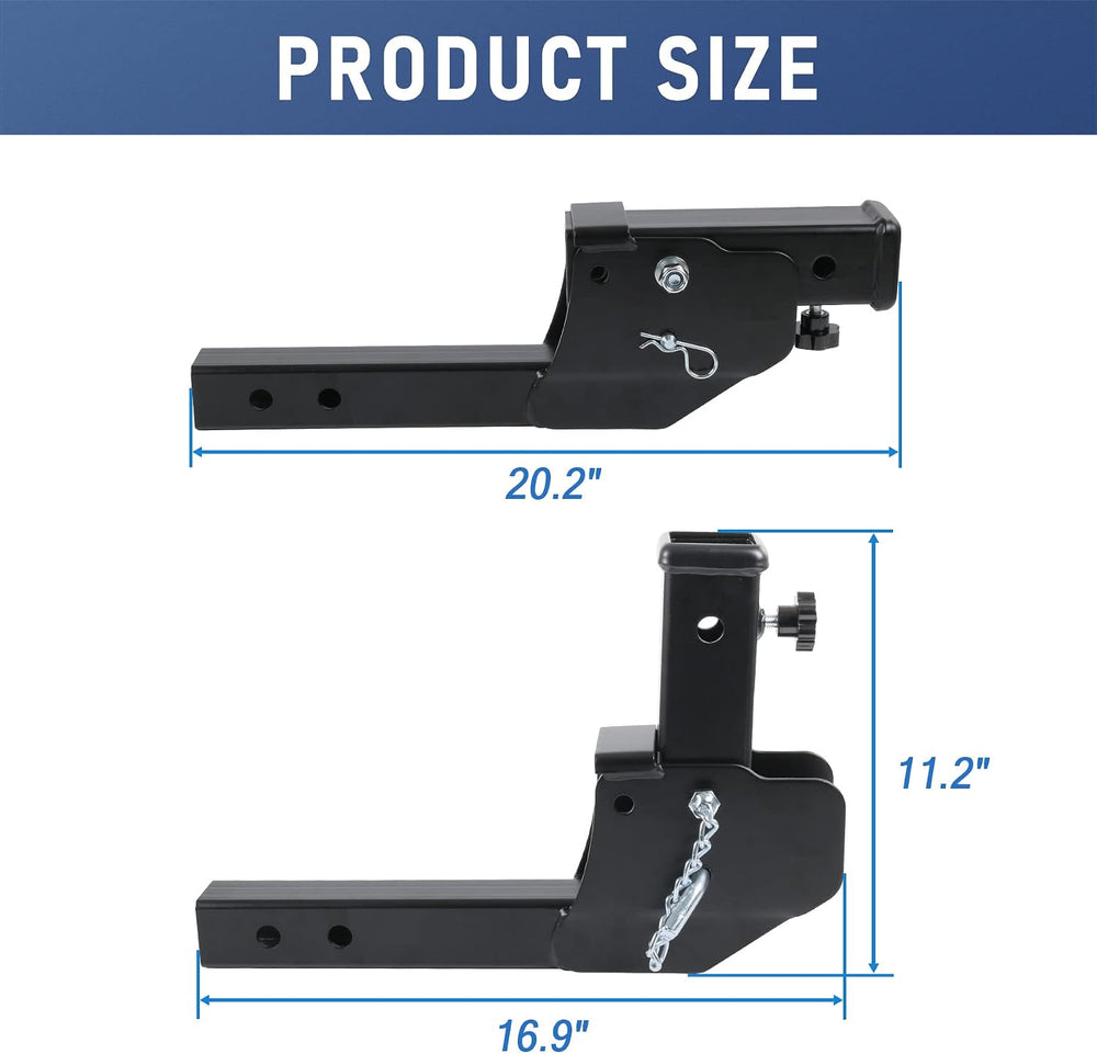 JDMSPEED Trailer Hitch Folding 2" Trailer Hitch 500LB Capacity Shank Mou...