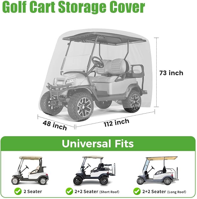 10L0L 4 Passenger Golf Cart Cover