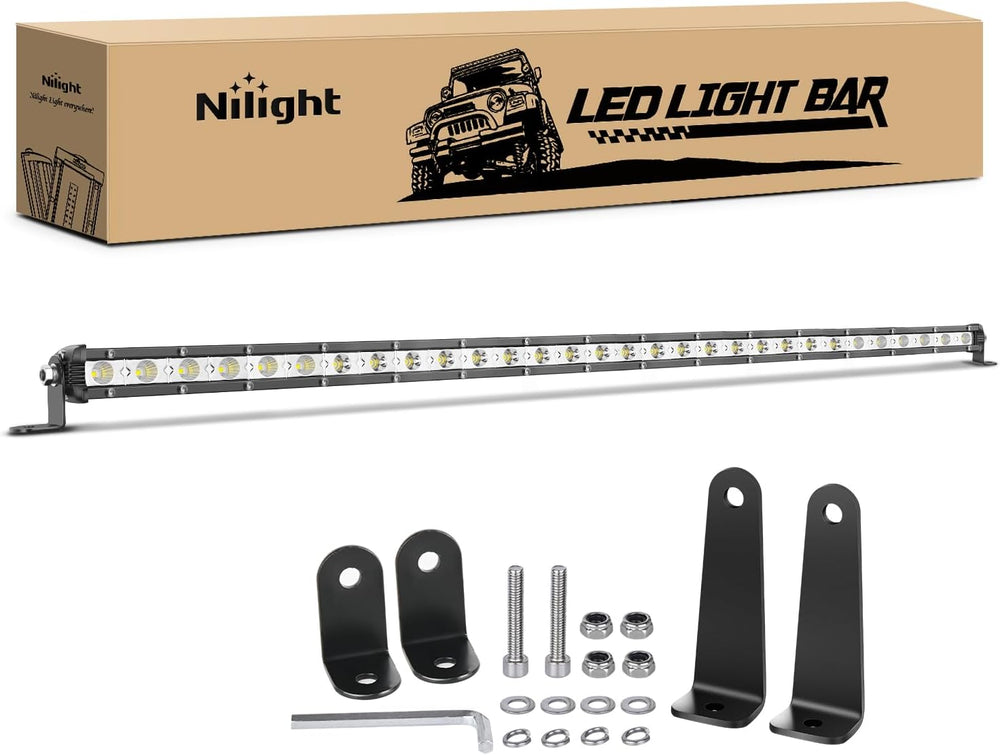 Nilight Single Row LED Light Bar Ultra-Slim Spot Flood Combo Light Bar 31 Inc...