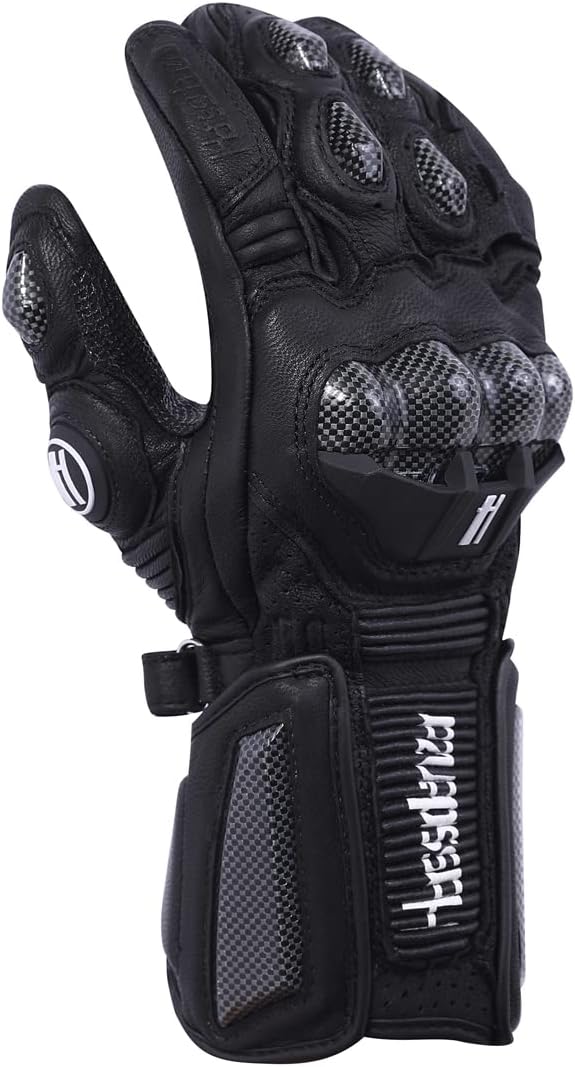 Harssidanzar Leather Motorcycle Gloves