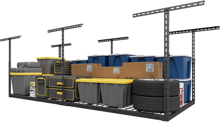 3X8FT Overhead Garage Storage Rack 750LBS Capacity, 26"-40" Height Adjust