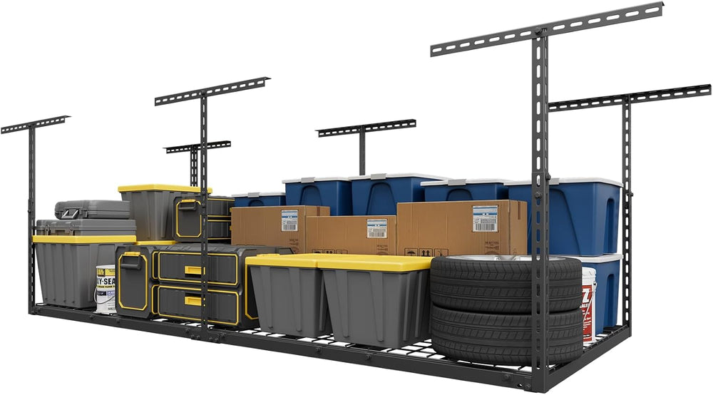 3X8FT Overhead Garage Storage Rack 750LBS Capacity, 26"-40" Height ...