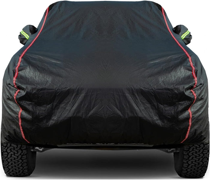 Breathable New Material, Waterproof Car Cover, Locks and Zipper Doors,