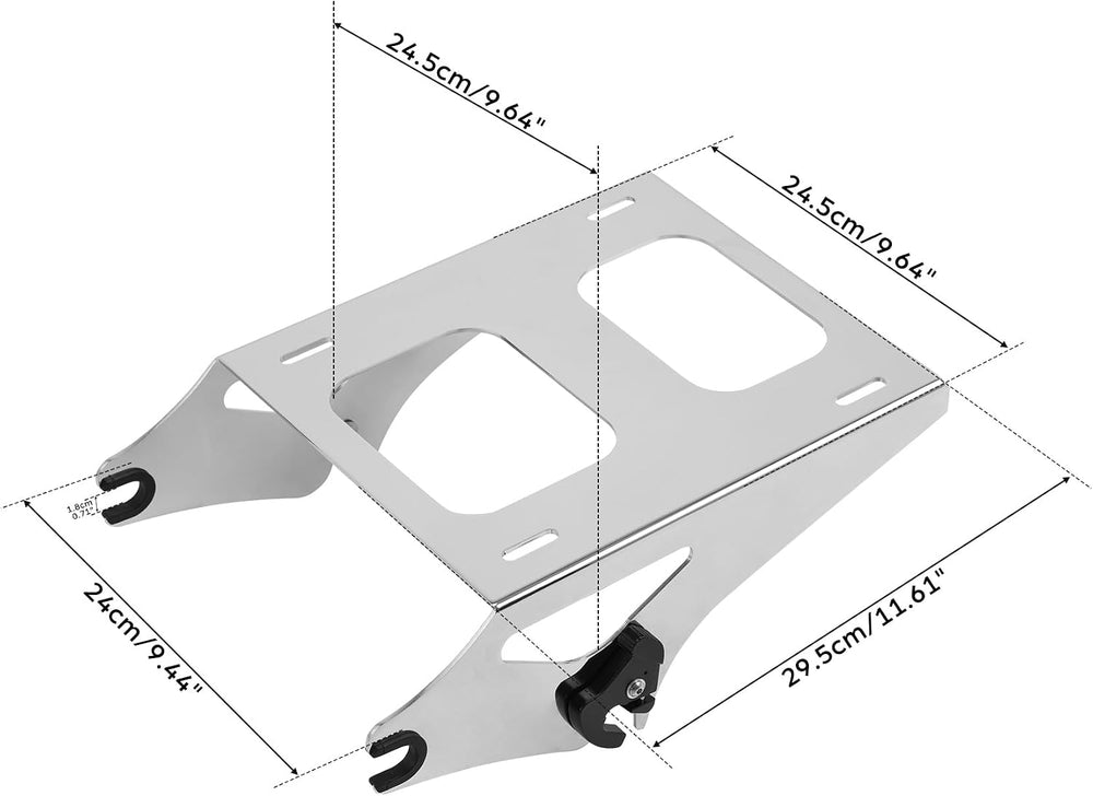 TCT-MOTORPARTS Tour Trunk Mounting Rack Fit for Harley Touring 14-25