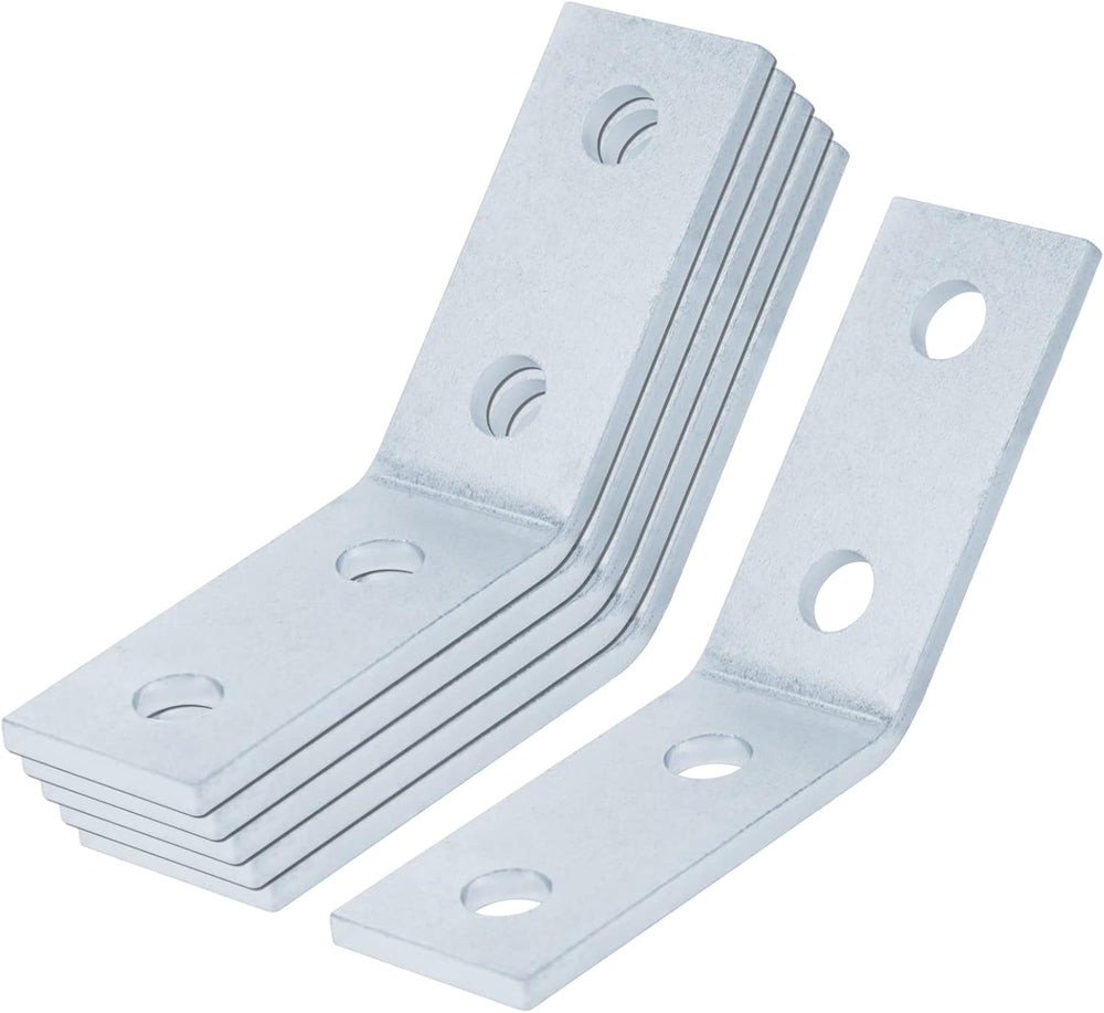 6 Pack 45 Degree Angle Bracket for 1-5/8" Strut Channel, 3-3/8" Length
