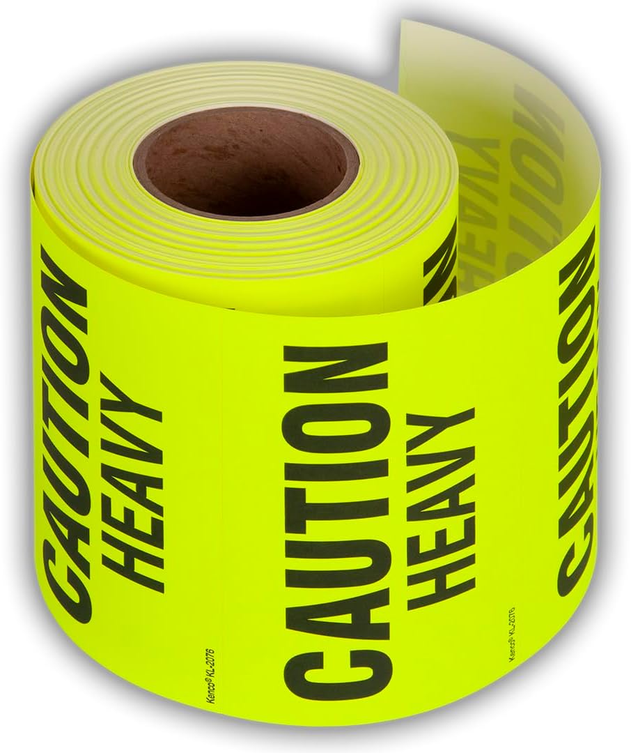 Kenco 3" X 5" Caution Heavy Fluorescent Shipping Label Stickers for...