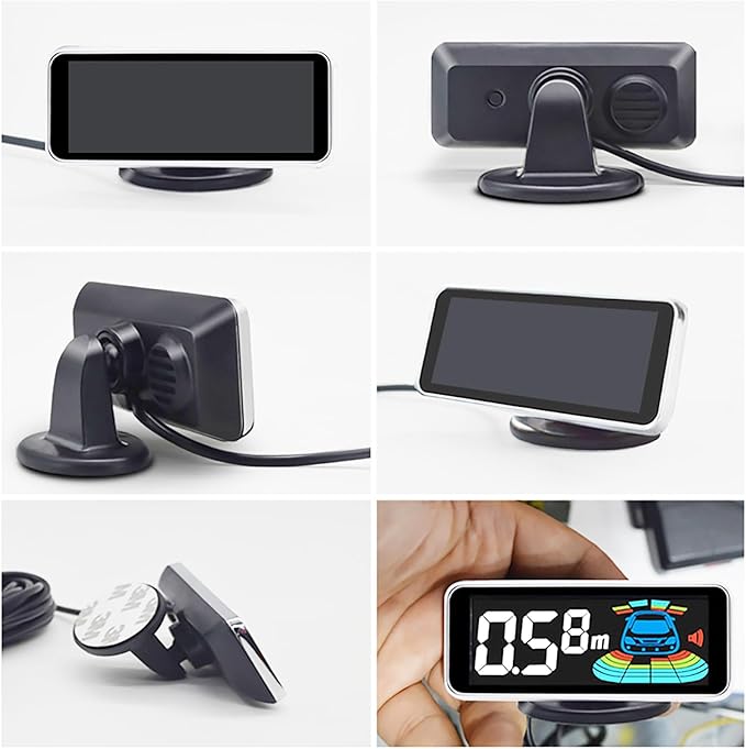 Car 8 Parking Sensors Kit Assist System Reverse Front and Rear Reverse Radar