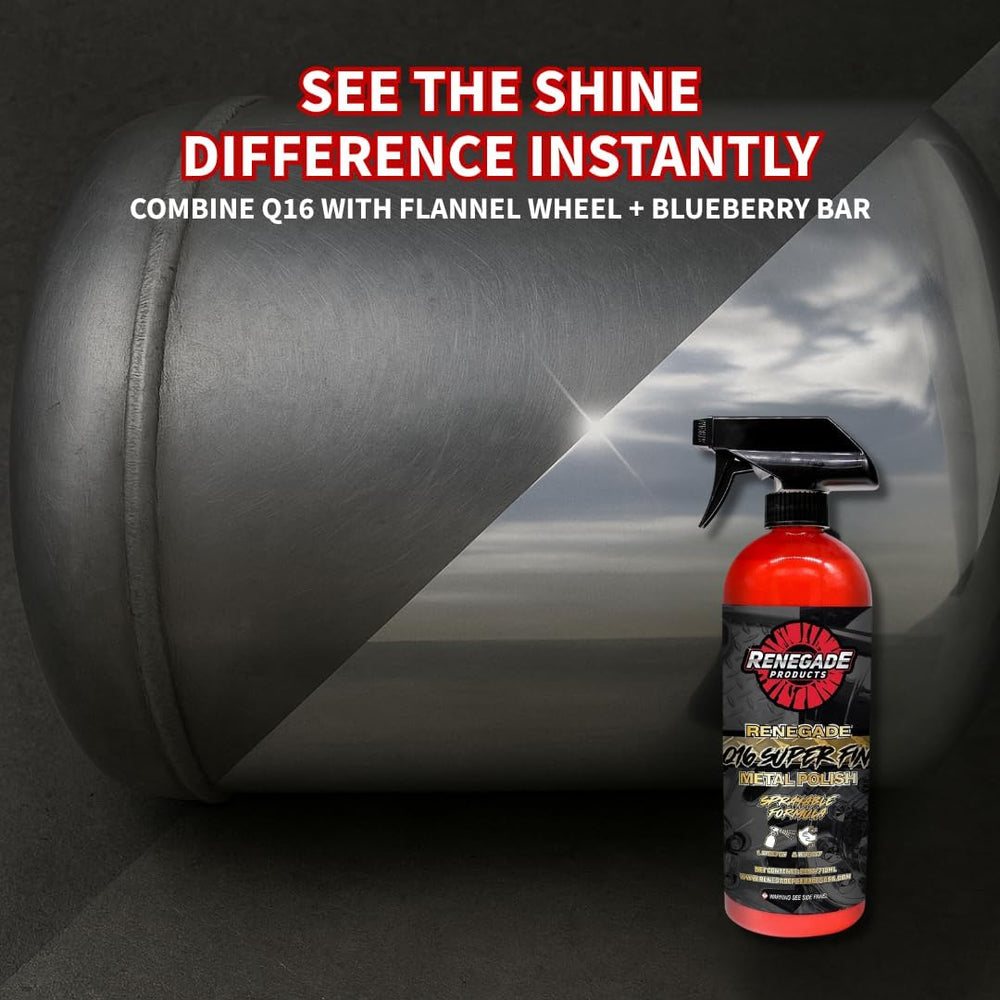 Renegade Products Polishing Final Finish Kit – Q16 Polish, 10" Flannel B...