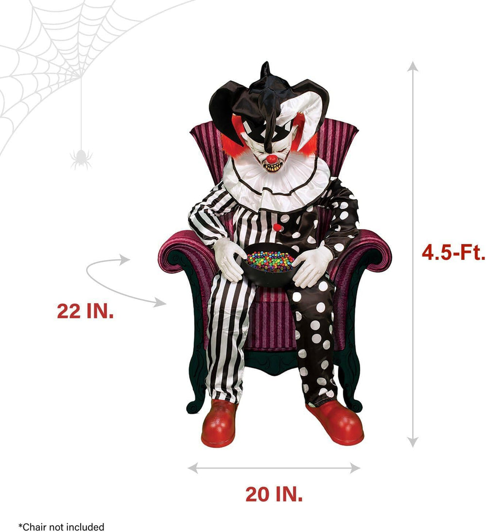 Haunted Hill Farm Hartley The Sitting Scare Clown by Tekky, Motion-Activated ...