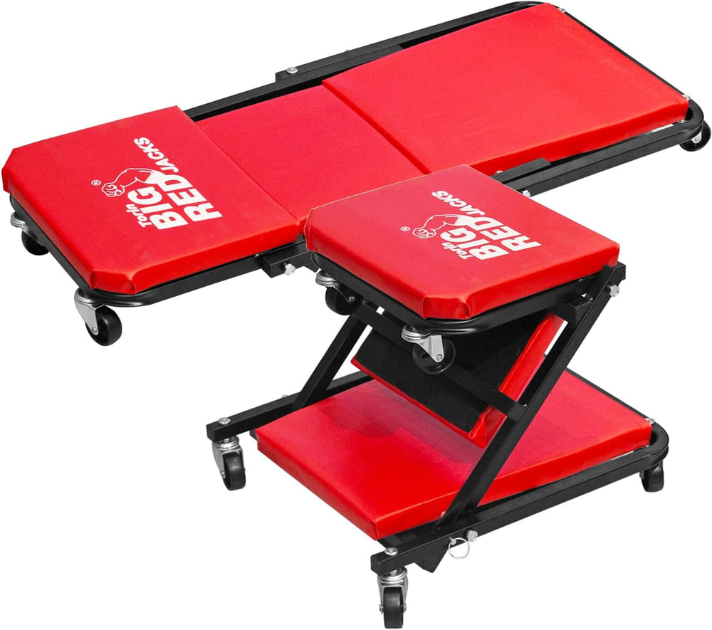 BIG RED ATR6036ZER 36" Foldable Z-Creeper Seat: 2-in-1 Garage Shop Creeper