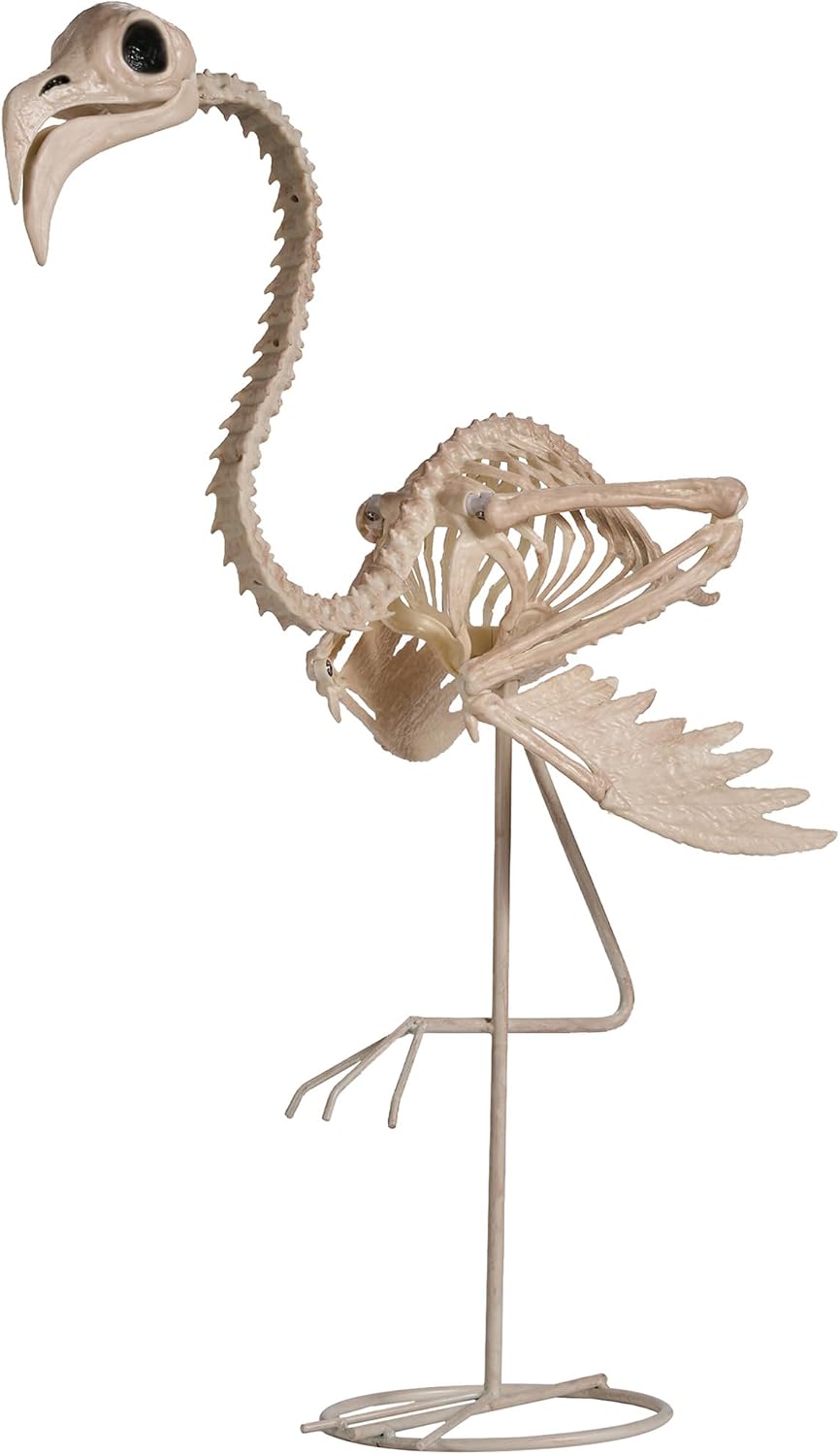 JOYIN Flamingo Skeleton Halloween Decorations 27.6 Inch Tall Spooky Flamingo ...