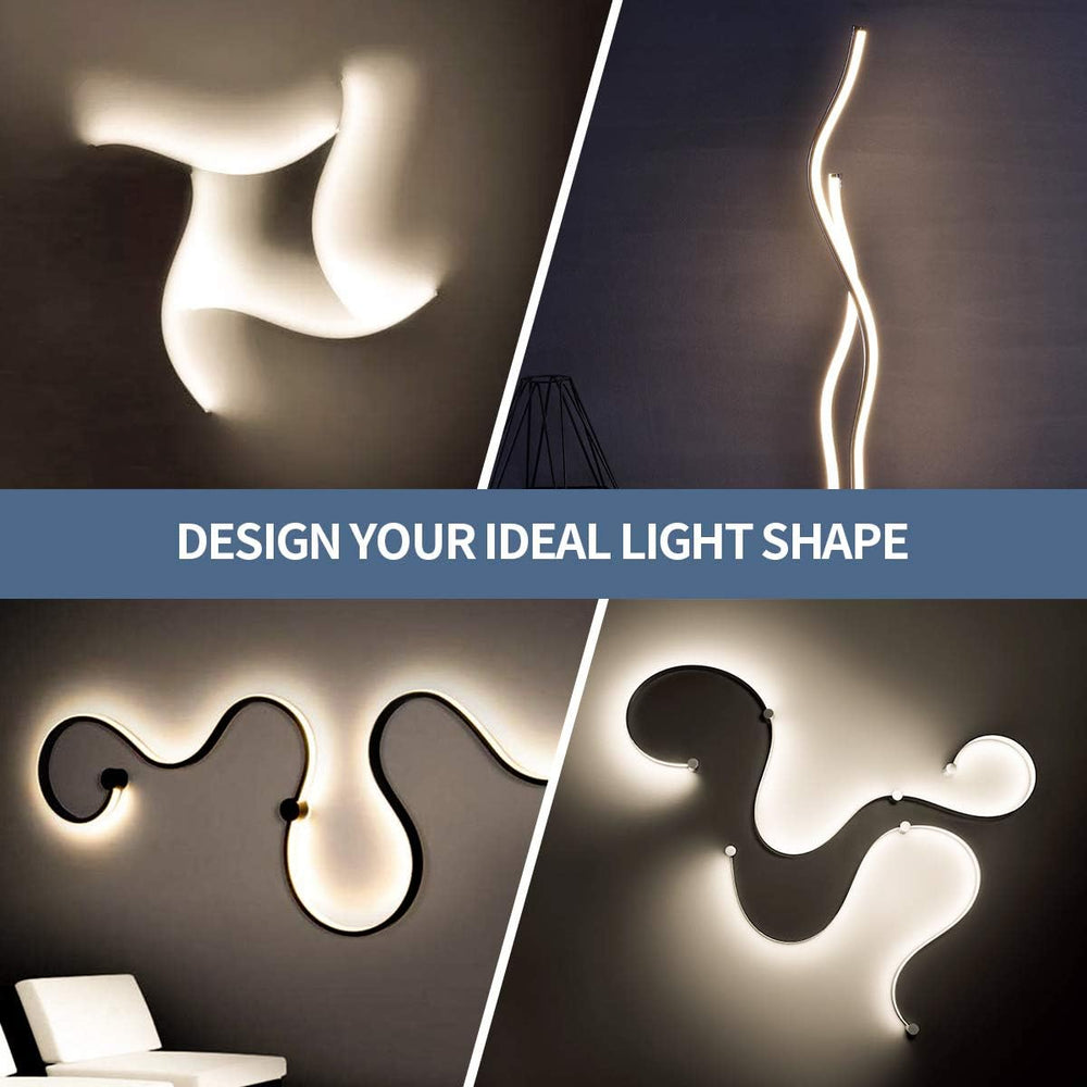Led Strip Lights 50.5ft Warm White Dimmable Led Light Strip Flexible Rope Lig...