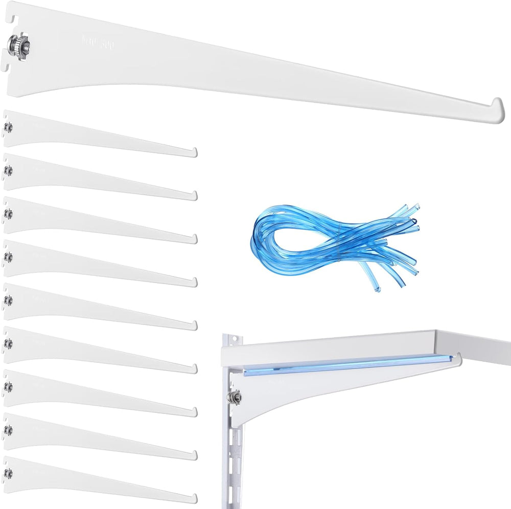 Gisafai 10 Pack Shelf Bracket Adjustable Shelving Brackets