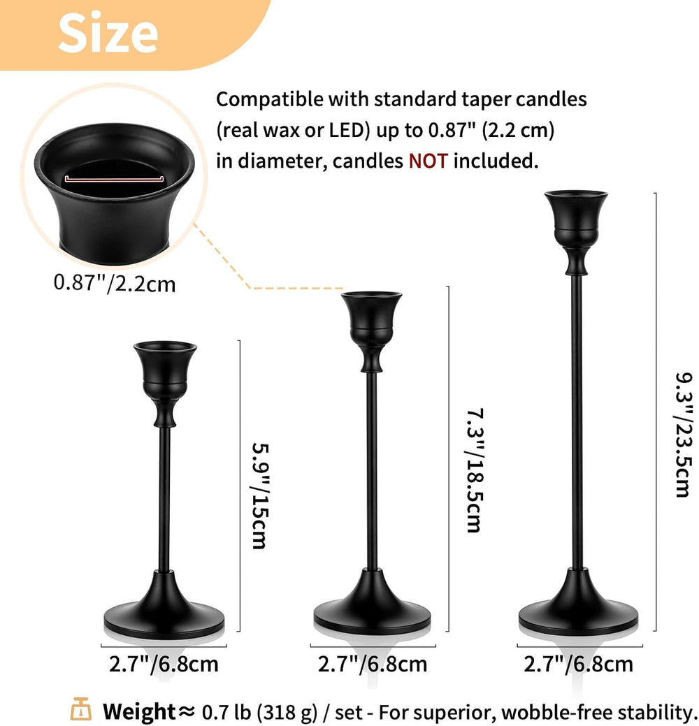 NUPTIO Halloween Candle Holder for Candlestick: Solid Aluminum - Set of 6