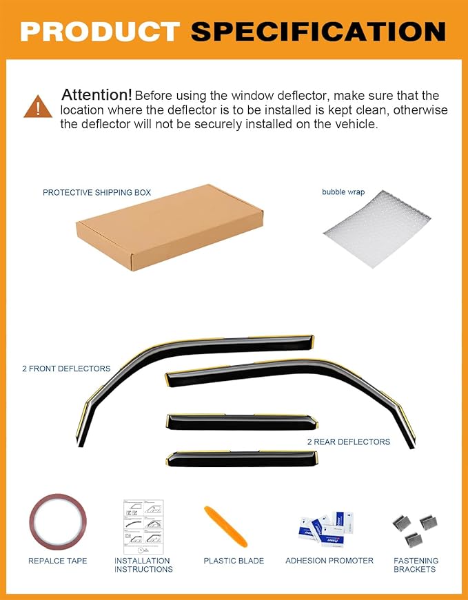 in-Channel Window Rain Guards Fit