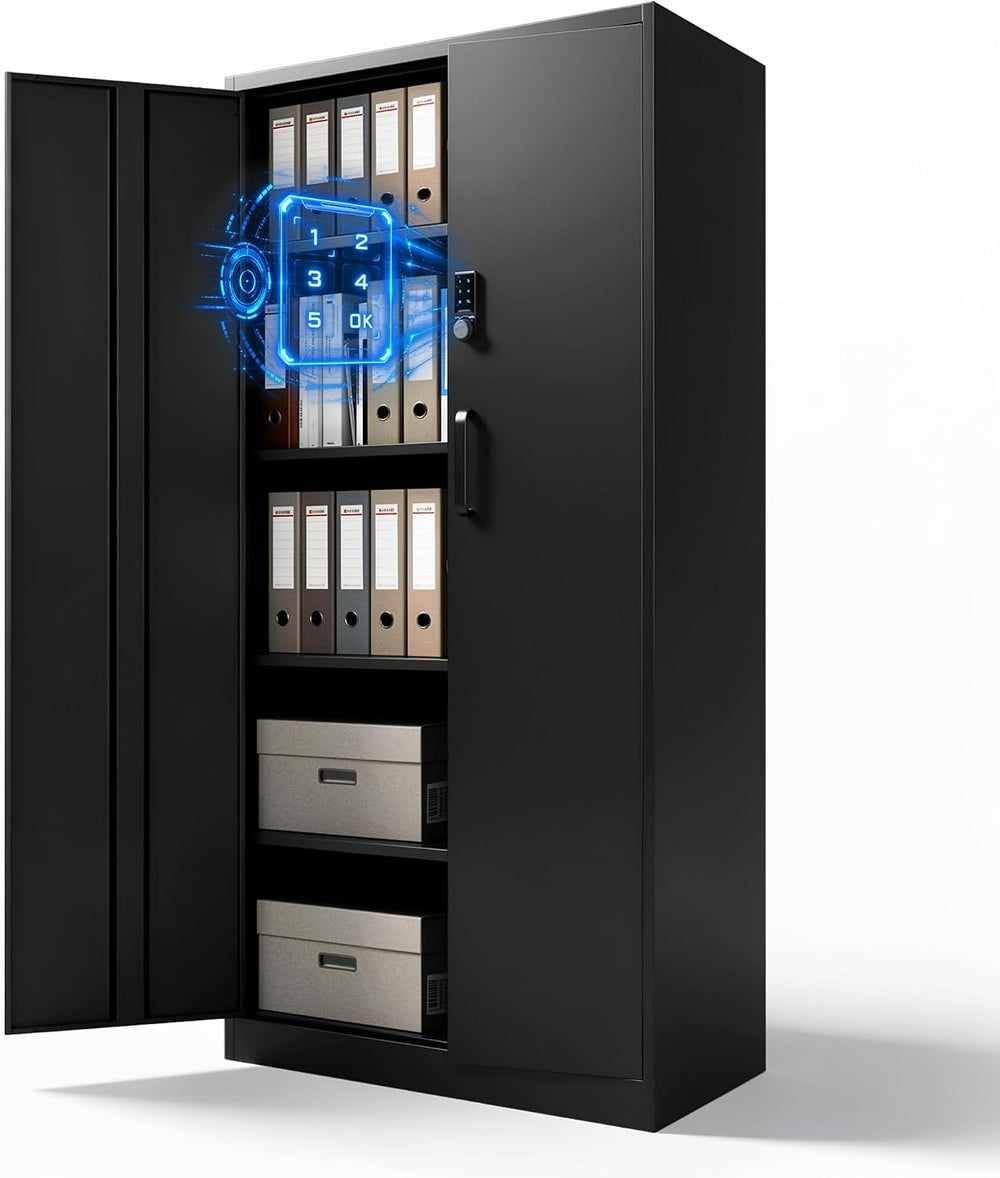 Metal Storage Cabinets with Electronic Keypad Office Security Safe