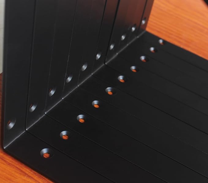 20 Pack L20 x H 12" Black Heavy Duty Shelf Brackets
