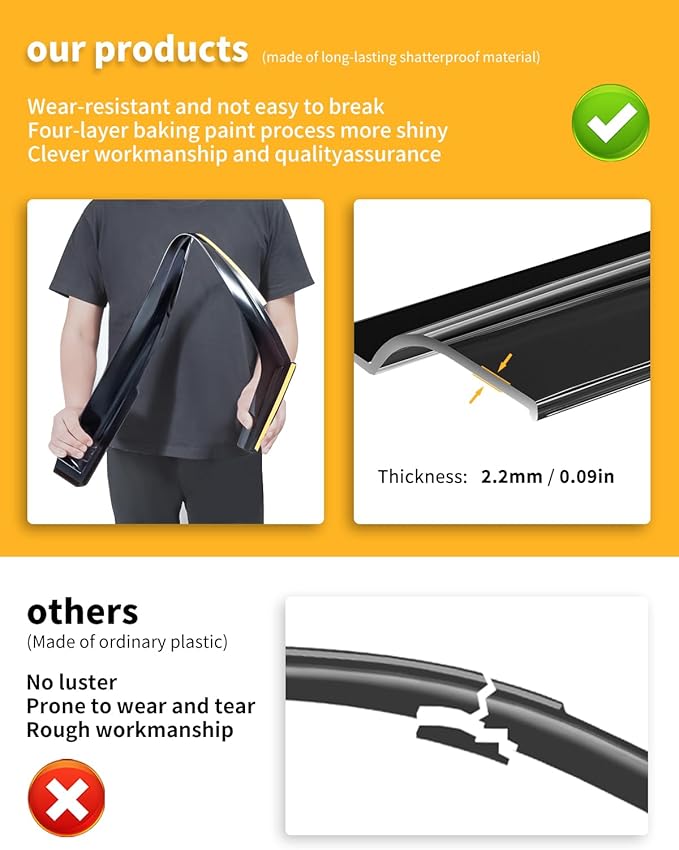 in-Channel Window Rain Guards Compatible