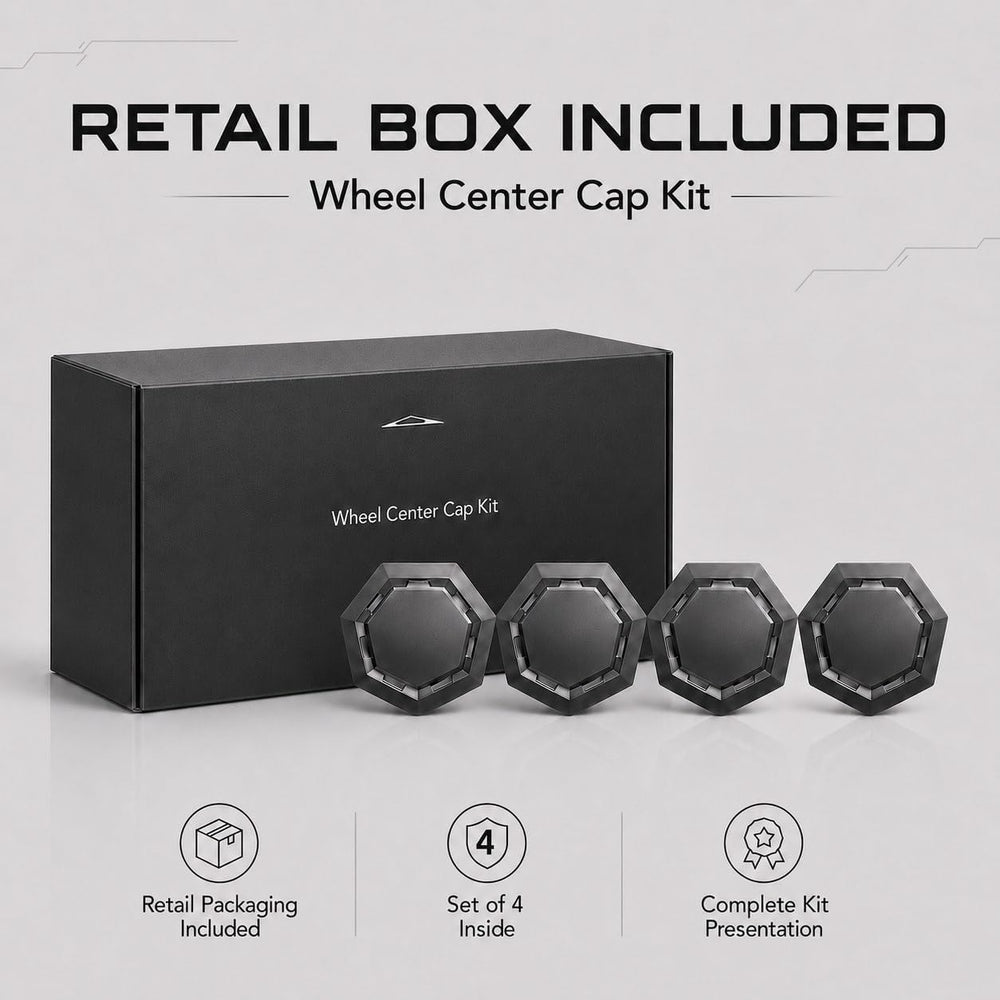 Cyber Wheel Cap Kit for Tesla Cybertruck, Set of 4 Wheel Center Cap Covers, R...