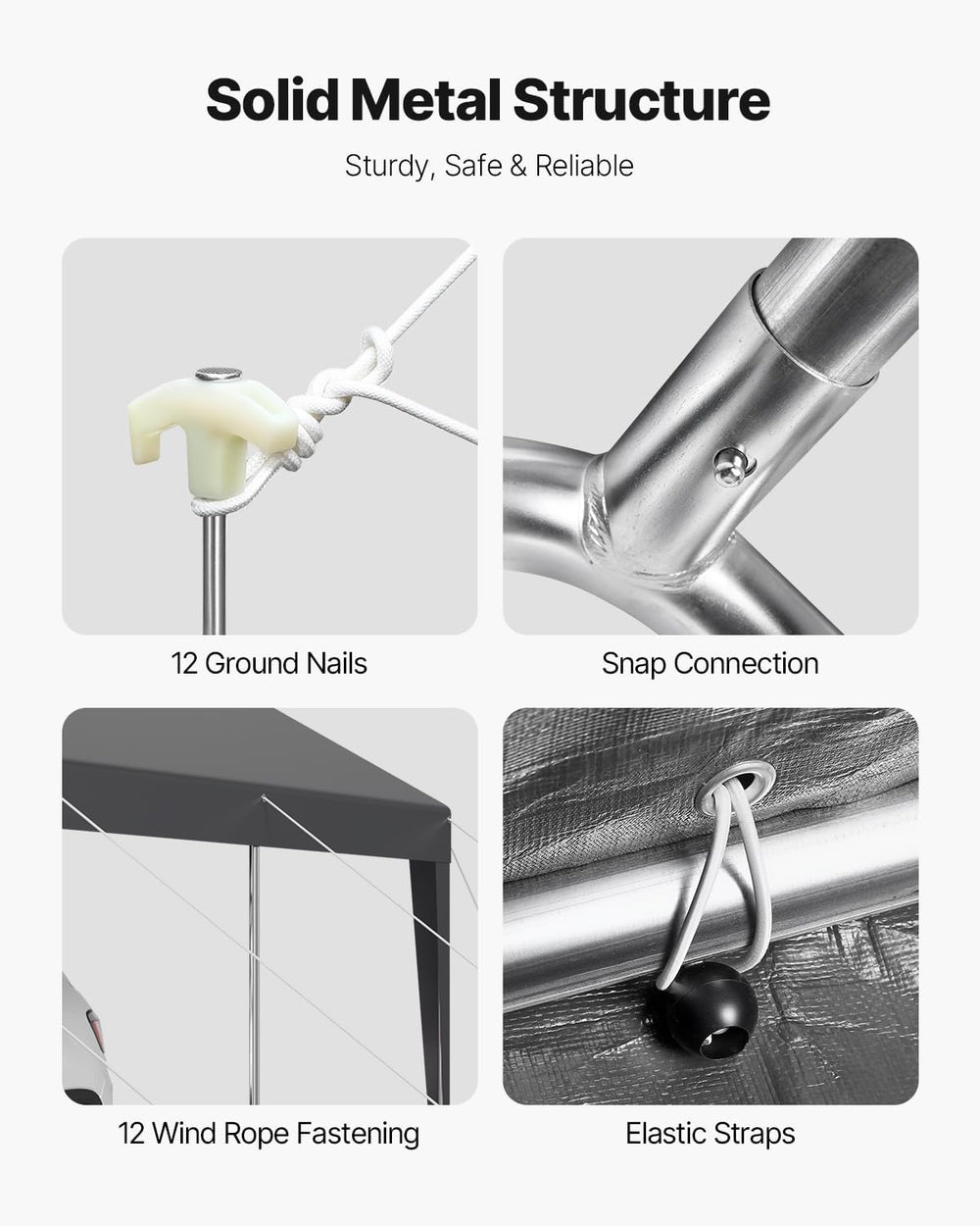 VEVOR Portable Garage 10x20 ft, Heavy-Duty Steel Car Canopy