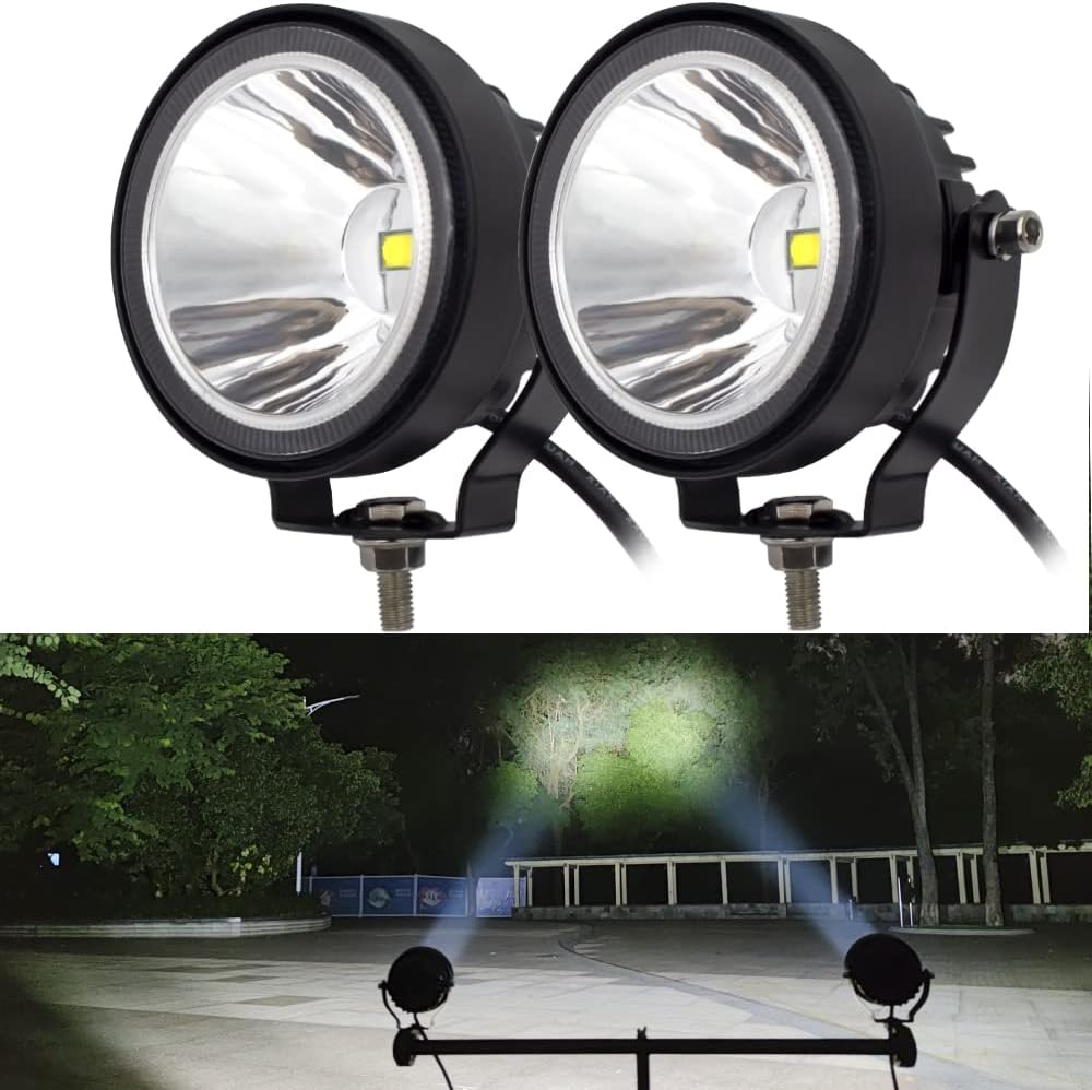 LED Round Driving Fog Lights OffRoad Driving Spot Lights 2Pcs 4 Inch Super Br...