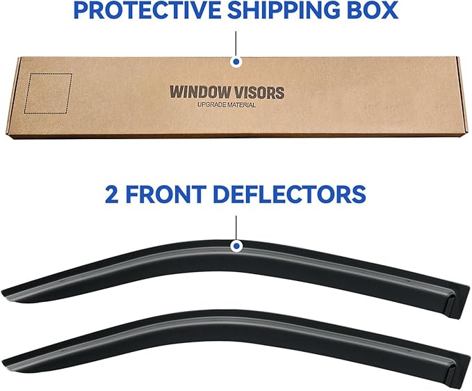 Window Visors Rain Guards for 2005-2020 Nissan Frontier King Cab, Out-Channel