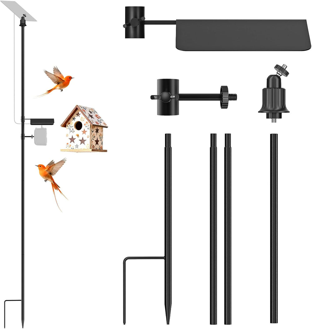 Ground Stake Mount Stand for Outdoor Cameras and Solar Panels
