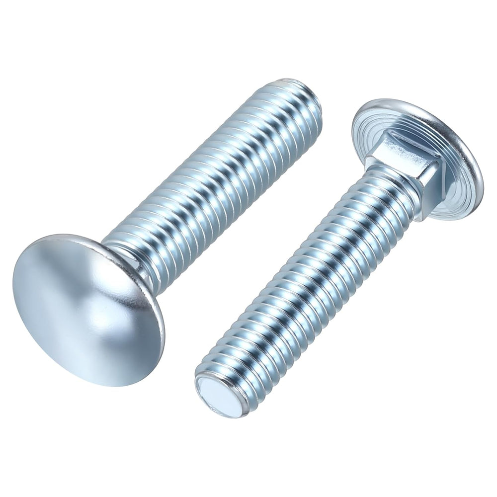 100Pcs 5/16"-18x1-1/2 Carriage Bolt White Galvanized