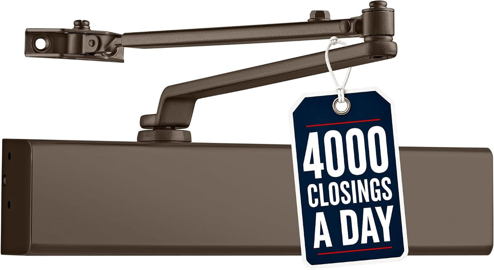 Lawrence Heavy Duty Door Closer Commercial Grade 1 - Adjustable 6-Speed Delay...