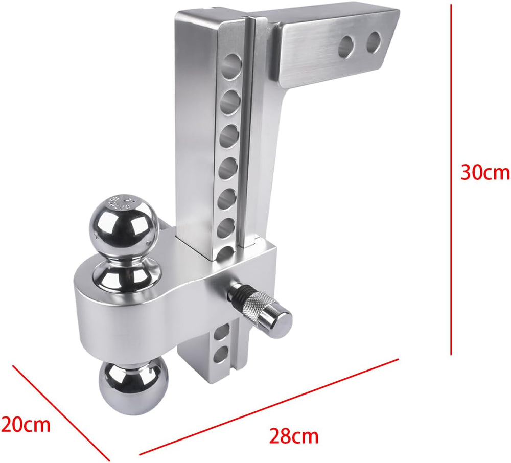 2" Receiver Adjustable Trailer Hitch, 10" Rise/Drop Aluminum Tow Hi...