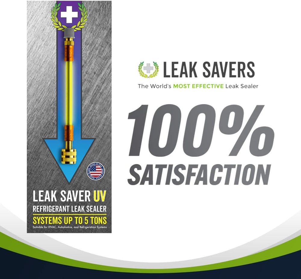 Leak Saver Direct Inject UV - Refrigerant Leak Sealer with Added UV Dye to De...