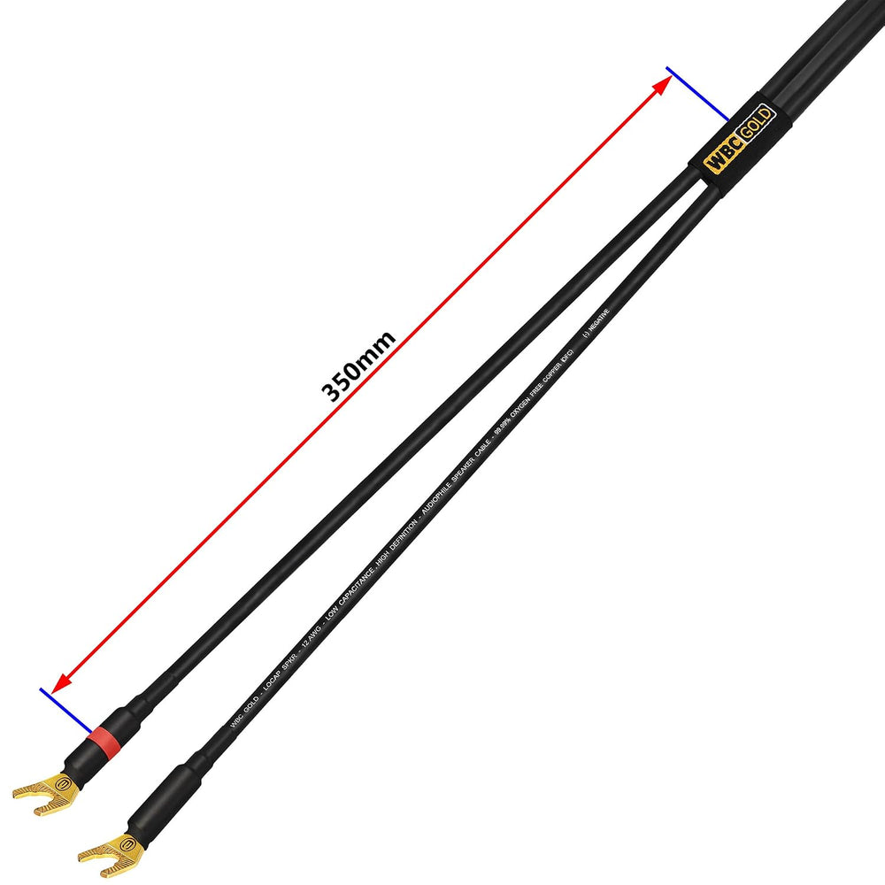 WORLDS BEST CABLES 25 Foot WBC-GOLD-LOCAP-SPKR-12 AWG - Low-Capacitance - Low...