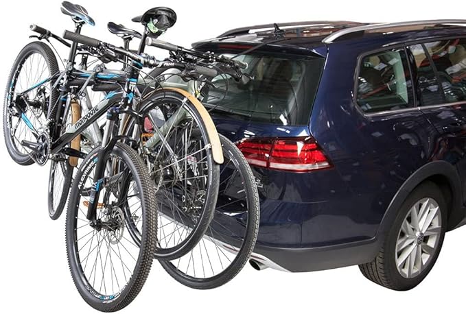 Saris Bones EX 3-Bike Trunk Rack Bicycle Carrier, Anti-Sway Straps, Fits Most
