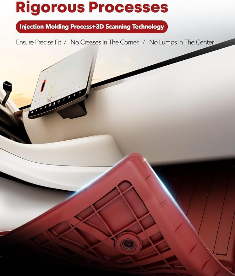 YHTAUTO Custom Fit Red Car Floor Mats