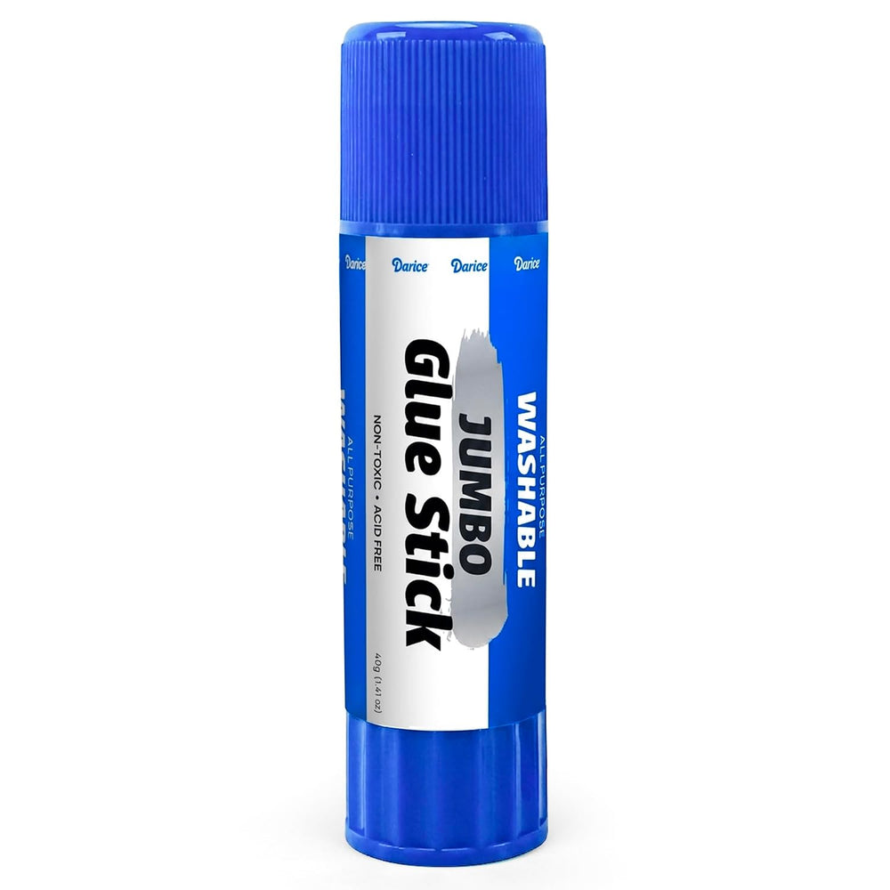Darice Jumbo Glue Sticks, 1.4 Oz (40g) – All-Purpose Washable School Glue for...