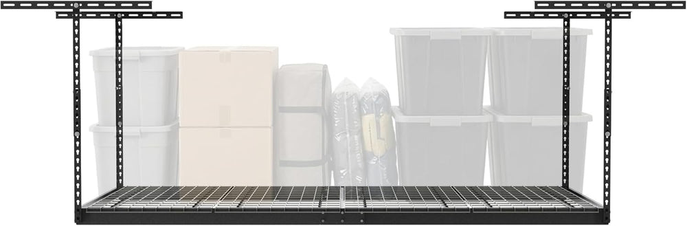 MonsterRax 4x8 Overhead Garage Storage Rack, Gray, 24"-45" Height