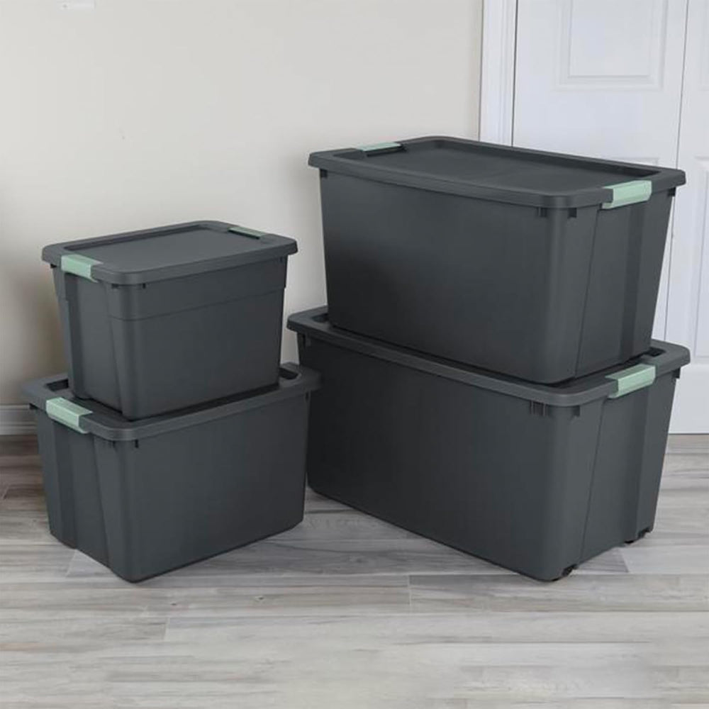 Sterilite Latch Tote Storage with Lids for Home & Office, 12 Gallon, 6-Pack