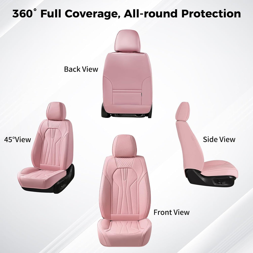 Huidasource Leather Car Seat Covers Full Set 5 Seats, Waterproof Faux Leather...
