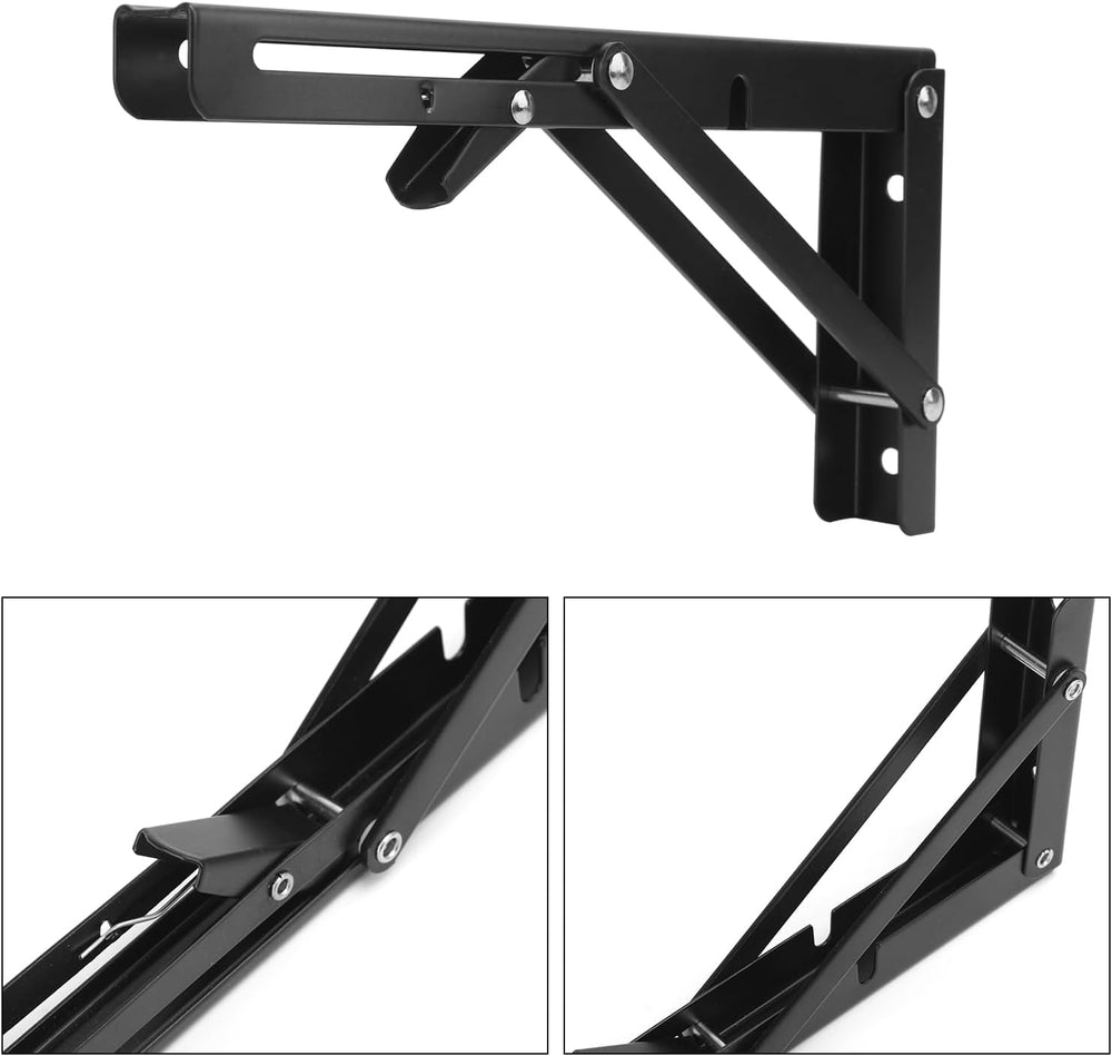 5 Pairs (10 PCS) 10 Inch Folding Shelf Brackets,Metal Collapsible Shelf Brack...