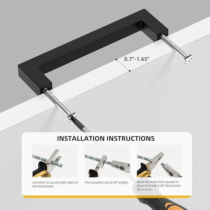 goldenwarm 10Pack 8INCH Matte Black Cabinet Pulls Kitchen Hardware, 204mm