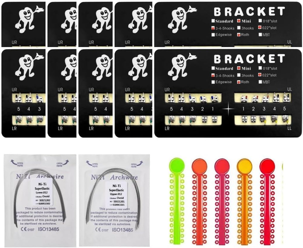 200pcs/Pack Teeth Model Mini Roth Brackets Roth 022 Slot Bondable with Hook o...