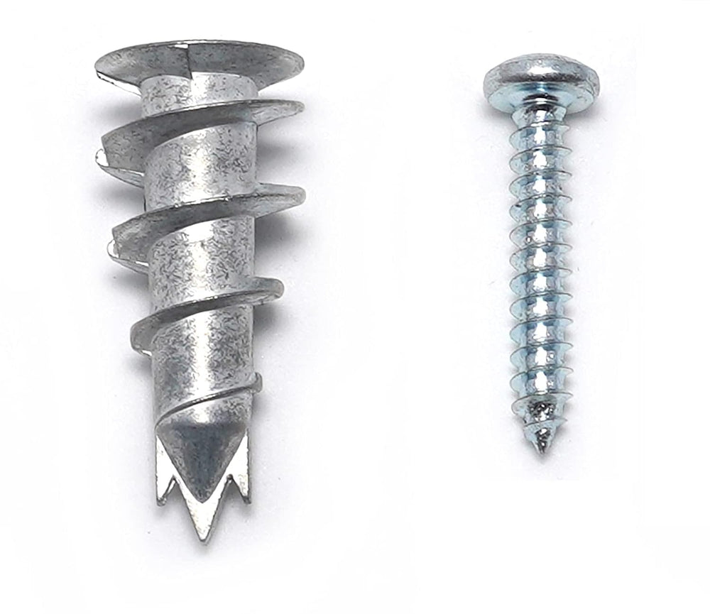 CONFAST Zinc Self-Drilling Metal Drywall Anchors Kit with Screws, 200 Pieces ...